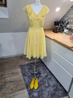 Sommerkleid Vila Gr. 36 kurzes Kleid gelb Vila