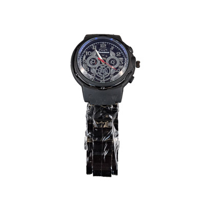 Kanima skeleton dial watch Men black chronograph-style face