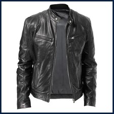 2026 Spring Casual Motorcycle Mens PU Jacket ...