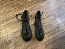 Irish Dance Pumps Soft Shoes - Leather Upper, Split Sole, Sz. 4, Shock Absorbing