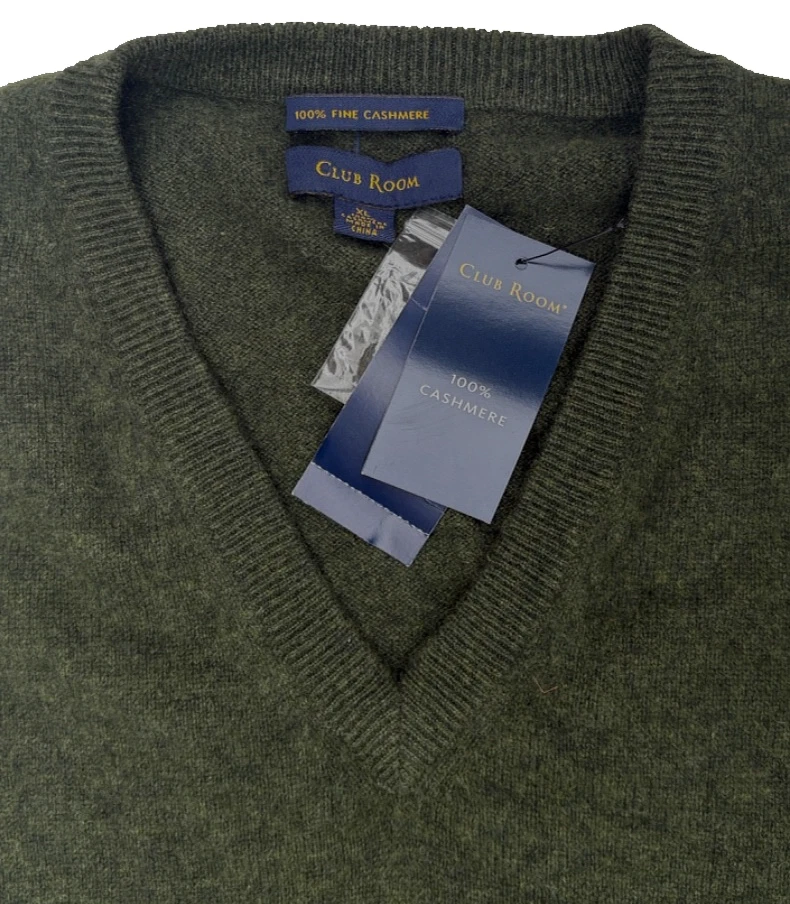 NWT $125 Club Room 100% 2-Ply Yarn Cashmere Sleeveless Knit Vest V-Neck size XL - Image 3 of 4