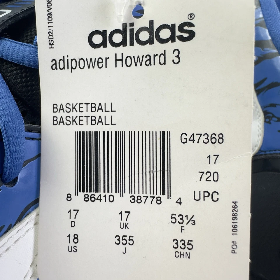Adidas AdiPower 3 Dwight Howard Zapatos de Baloncesto para Hombres 18 NBA Orlando Magic Raro Foto 3 de 4
