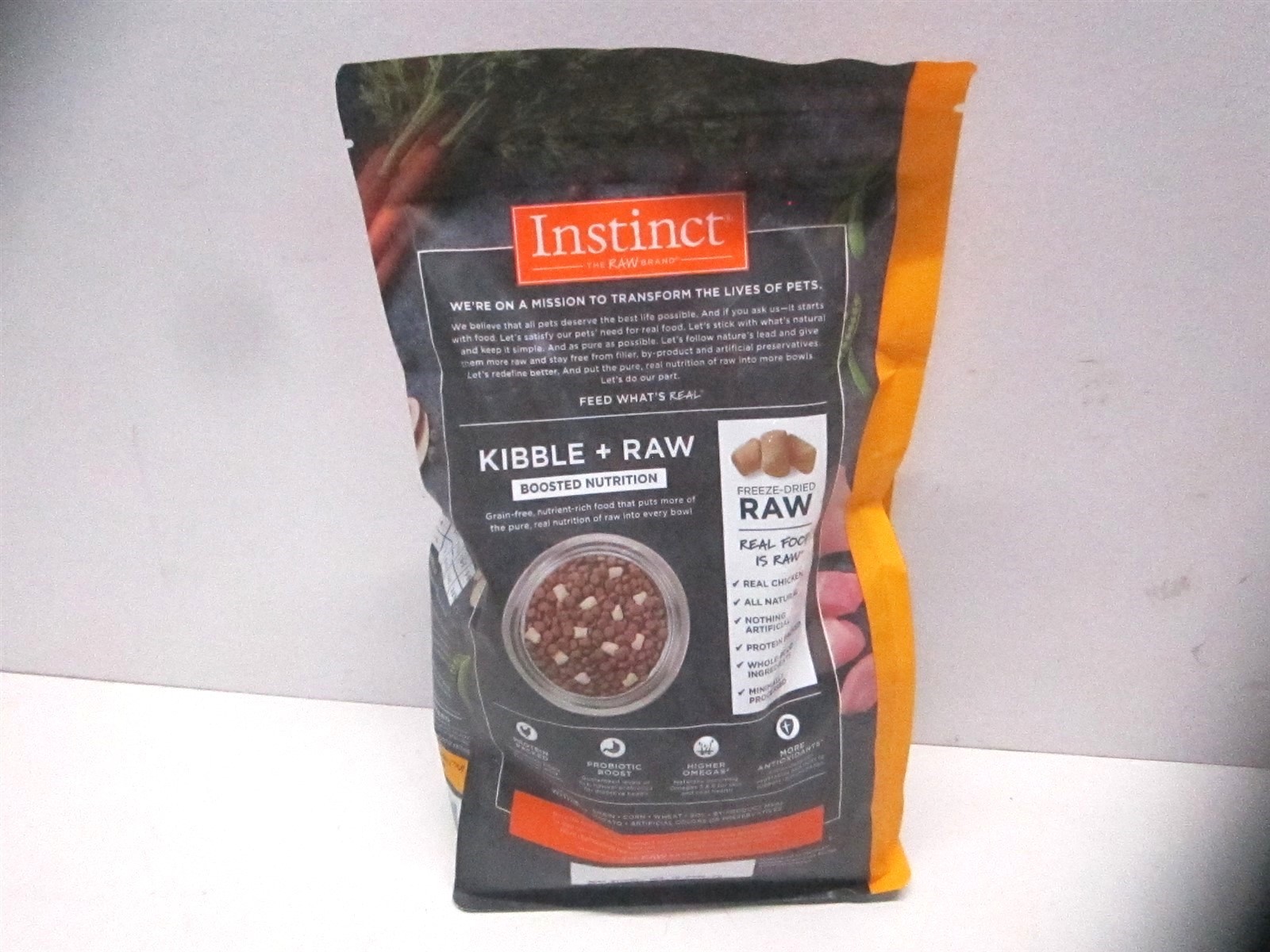 Instinct 4lbs Raw Boost Natural Dry Dog Food w/ Freeze Dried Pcs-05/2026 - Qty 4