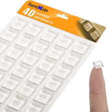 Clear Cabinet Door Drawer Bumpers Pads 40PCS Square Rubber Bumper Pads Sound Dam
