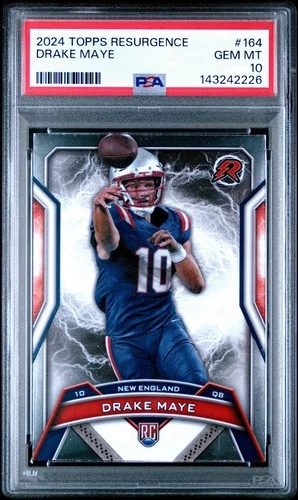🔥🔥🔥PSA 10🔥🔥🔥2024 Topps Resurgence DRAKE MAYE Rookie Card #164