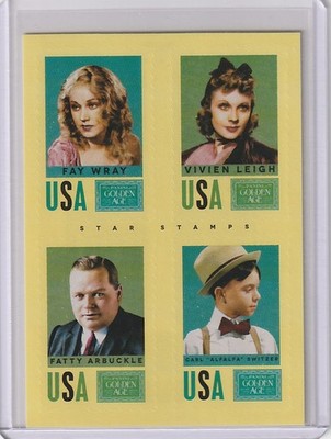 2014 Golden Age Stamps Fay Wray/Vivien Leigh/Fatty Arbuckle/Carl Switzer   JB132