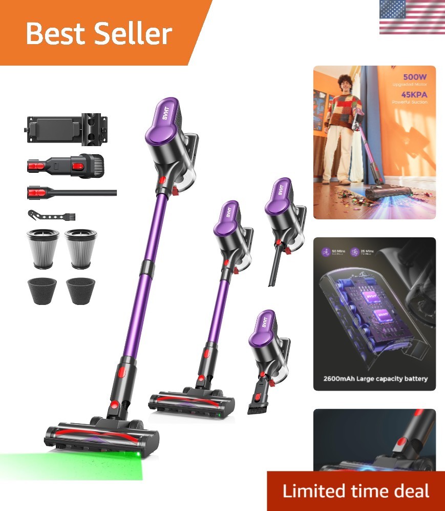 Ultra-Effective 8-Stage Sealed Filtration Vacuum for Home - 500W, 50mins Runtime