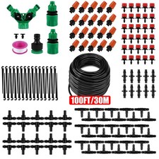 149pcs Drip Irrigation System Plant Self Garden Watering Hose Spray Kit DIY USA