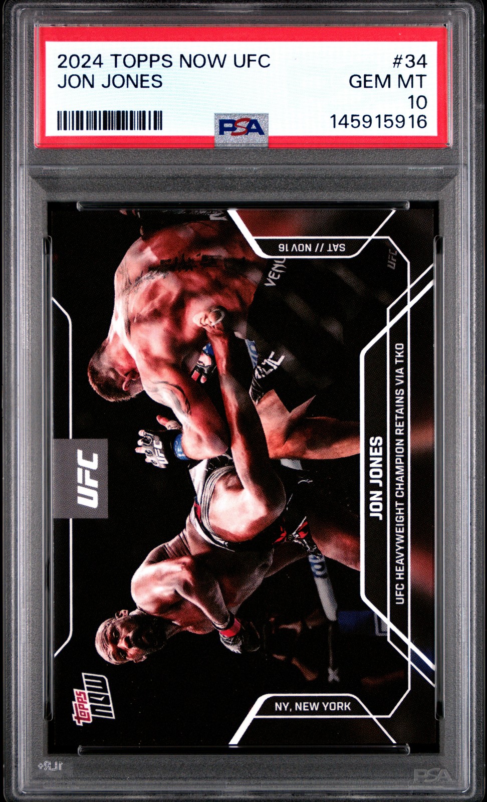 2024 TOPPS NOW UFC #34 JON JONES PSA 10
