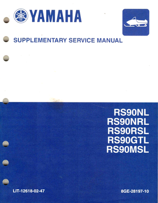 OEM Genuine Yamaha Dealer/Owner's Service/Repair Manual 2007 RS