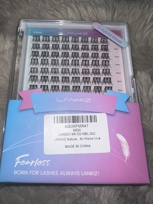 LANKIZ Lash  Reusable Natural Cluster Eyelash Extensions, C-Hybrid 10mm