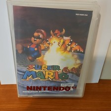 Super Mario 64 Nintendo 64 N64 Game Cartridge w/ Manual  Clear Storage Case USA