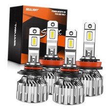 H11 9005 Light Bulbs Combo, 92,000 Lumens 800 Brighter 6500K Cool 9005 H11