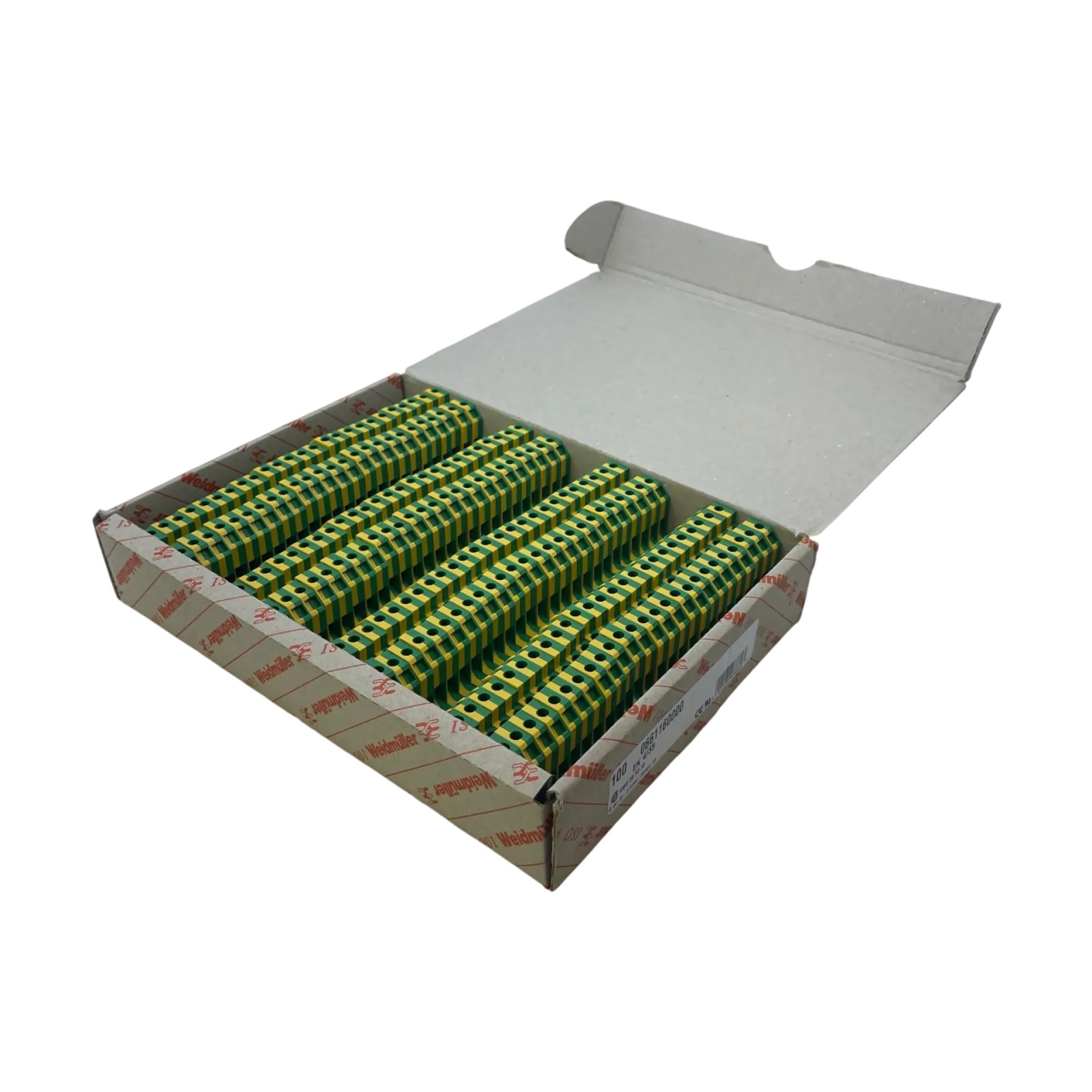 Weidmüller EK 4/35 PE Ground Terminal 4 mm2 Screw Green-Yellow 100 Pcs