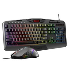 Redragon S101-3 PRO Gaming Keyboard and Mouse, RGB Backlit Wired, Black