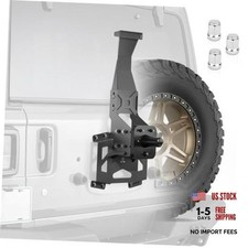 JL 2018 2026 Spare Tire Mount Reuses Factory Third Brake Light, Fits Tires Up