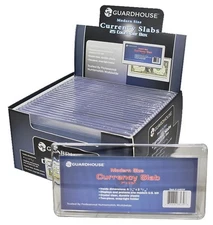 Clear Paper Money Plastic Protection Slab Display 1 Modern Regular Size Dollar