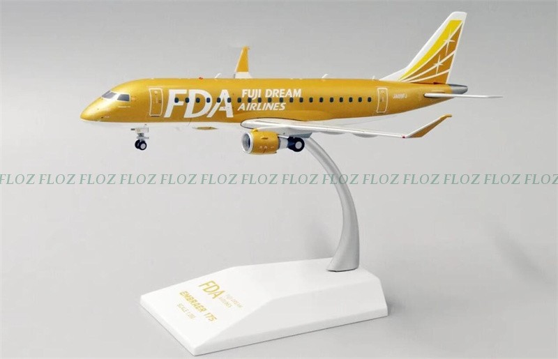 Jcwings FDA E175 JA09FJ ゴールド 1/400 JC Wings Fuji Dream Airlines for EMBRAER Emb175 JA09FJ Gold Color