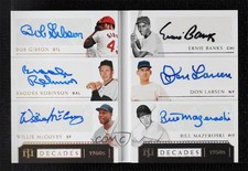 2021 National Treasures Holo Gold 3/5 Bob Gibson Brooks Robinson Auto HOF k4s