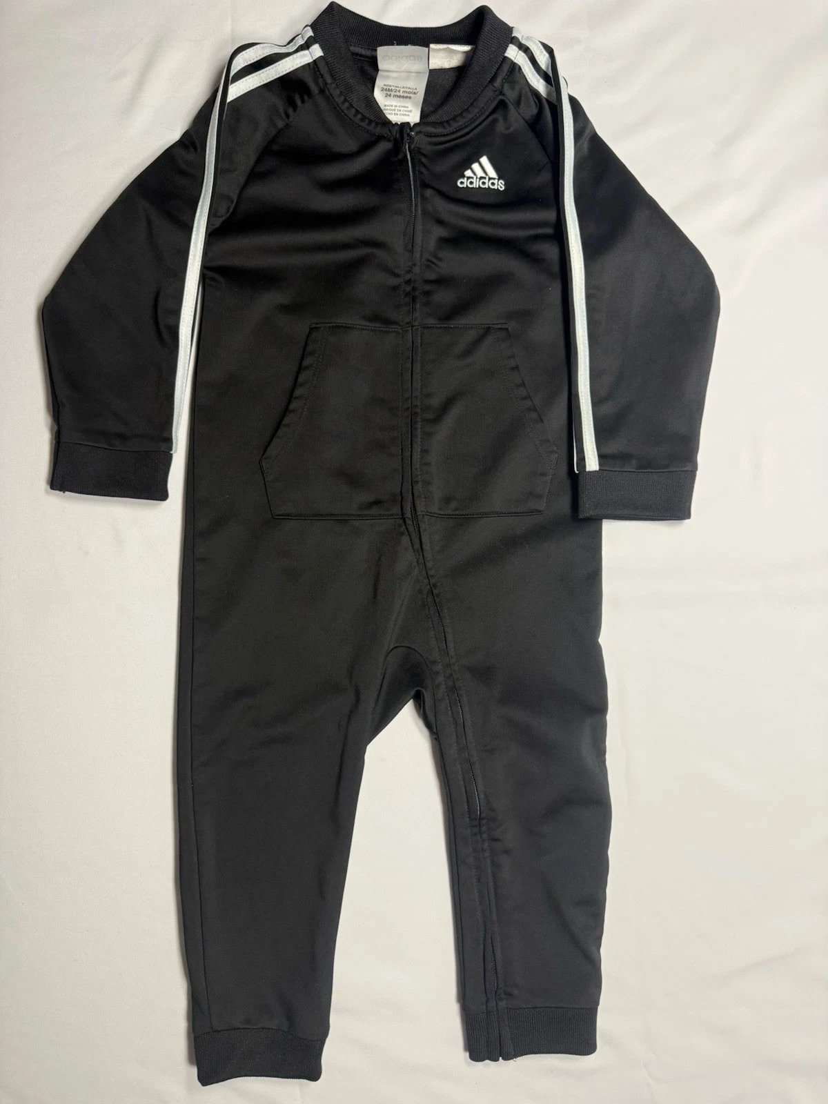 Adidas Jumpsuit Small Kids Unisex 79 Black Boys Girls Size 24 Mo