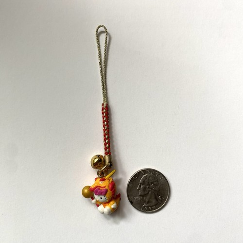 Porte-clés Hello Kitty 2004 Dragon Gotochi vintage téléphone charme Sanrio Japon - Photo 3 sur 4