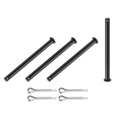 4-Pack M6x80mm Single Hole Clevis Pins, A3 Carbon Steel Flat Head Clevis Pins