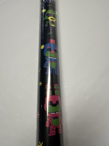 NEW FUNKO FIVE NIGHTS AT FREDDY’S BLACK LIGHT GIFT WRAP 70 Sq Ft - Picture 6 of 7
