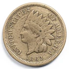 1862 CN 1C Indian Head Penny Very Good (VG)
