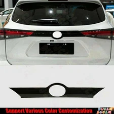 Car Rear Door Tailgate Sticker Trim For Toyota Highlander 2020-2024 Bright Black