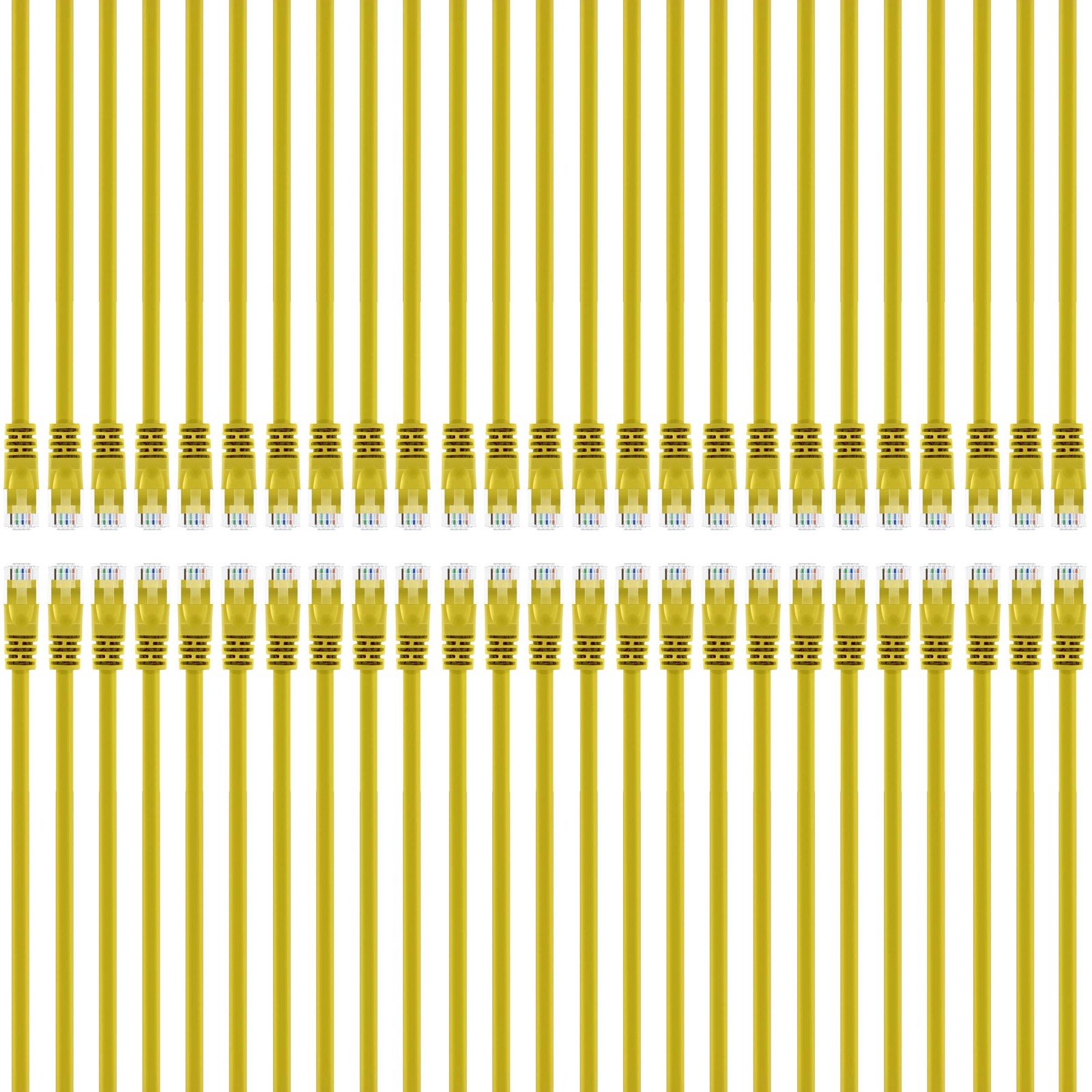 50-Pack 1ft Cat5e Ethernet Patch Cables Snagless RJ45 LAN Network Cables