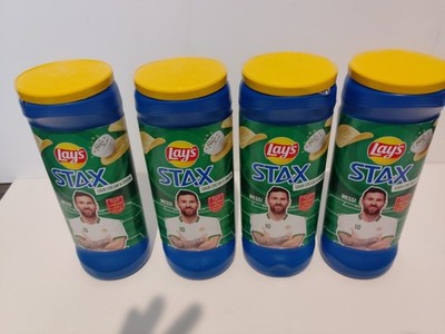 Messi Limited Edition Lay s STAX Sour Cream & Onion Chips (4) Cans 