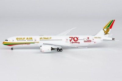 NGmodel Gulf Air 787-9 Dreamliner A9C-FG (70 Years'' Sticker) 1/400 55157