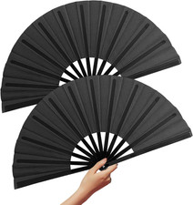 2Pack Folding Hand Fan Rave Fans for Line Dancing, Boots on the Ground Popping F