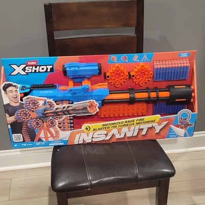 ZURU X-Shot Insanity Motorized Rage Fire Dart Blaster Toy 36605