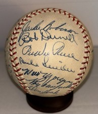 1954 Brooklyn Dodgers Team Signed Baseball Jackie Robinson JSA LOA