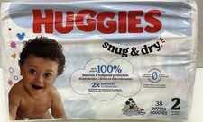 Huggies Snug  Dry Baby Diapers Size 2 12-18 Ibs Disney 38ct Free Shipping