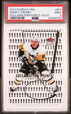 2021 Upper Deck Fleer Ultra Exclamation Points Sidney Crosby #EP1 Gold PSA 9
