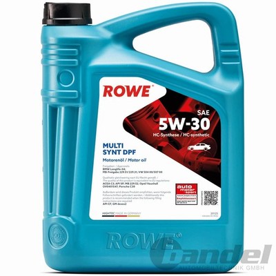 5L ROWE HIGHTEC MULTI SYNT DPF SAE 5W-30 (20125) MOTORÖL passend für BMW
