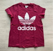 Adidas T Shirt oversized Gr. S bordeaux mit Logo