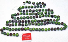 Sugared Fruit Berry Garland VTG 6 ft Plastic Green Purple NEW Old Stock TJs Xmas