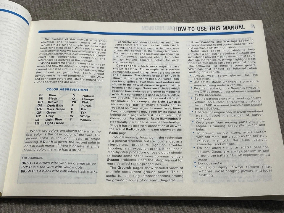1986 Ford Mustang Capri Electrical Vacuum Troubleshooting Diagrams Manual - Image 4 of 4