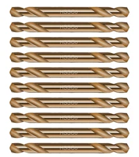 Cobalt Drill Bit Double End Spiral Twist Flute Short 2 Cutting Point Drill Steel