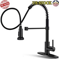 Stainless Steel Pull Down Kitchen Faucet Single Handle Dual Function 1/3 Hole US