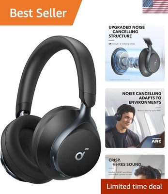 Space One Wireless Headphones - 40H ANC Battery Life, App Control, Dynamic Sound