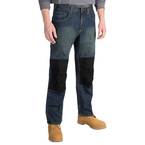 Carhartt homme genou Carhartt jeans de travail rustique porté denim lourd - Photo 1/6