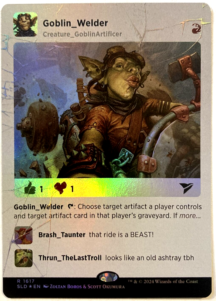 MTG Goblin Welder RAINBOW FOIL Secret Lair Drop 1617 NM | eBay