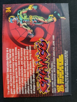 Chance Spider-Man Enemies 1994 Fleer Marvel Trading Card #34 | eBay