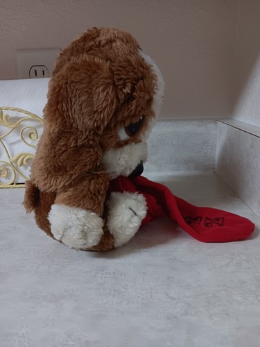 Applause Sad Sam Jr Dog Christmas Plush 8 Inch Noel 1981 stuffed Toy holiday - Picture 2 of 6