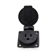 US Standard Water-Proof Power Outlet 3-Hole Socket AC 15A 125V Panel Mount Dust-