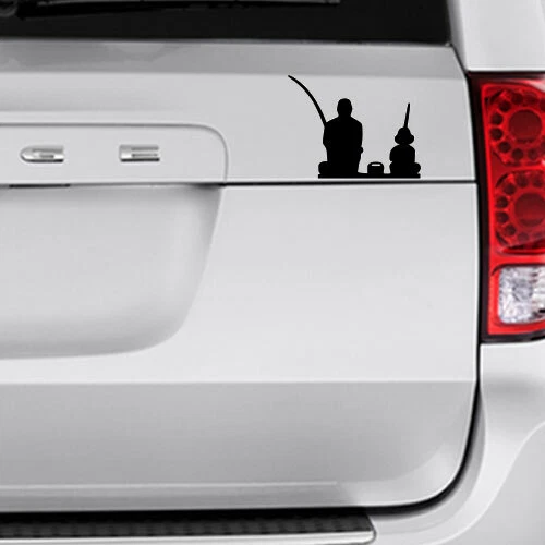 Adesivo de pesca pai e filho para Macbook trackpad laptop caneca copo decoração arte - Imagem 4 de 4